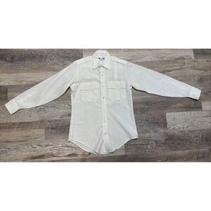 Vintage‎ Flying Cross White Long Sleeve Service Uniform Men's Size M USA Made